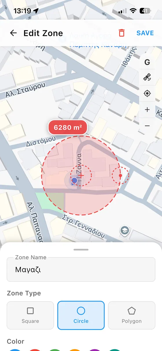 Safety zones